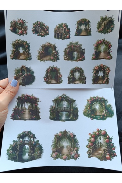 Pink Swan Craft Vintage Ahşap Köprüler Etiket Seti, Bullet Journal, Planlayıc...