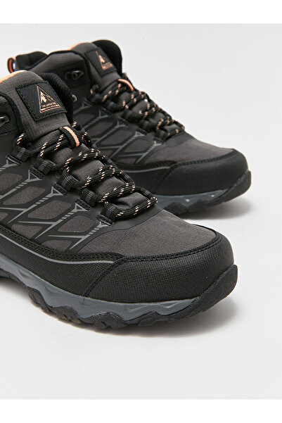 LC Waikiki Black Lace-Up Waterproof Women's Trekking Boots