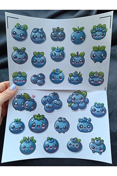 Pink Swan Craft مجموعة ملصقات التوت اللطيفة، مجلة رصاصة، ملصقات مخططة