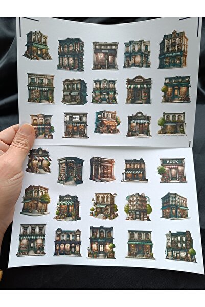 Pink Swan Craft Σετ αυτοκόλλητων Anime Bookstore Shops, Bullet Journal, Plann...