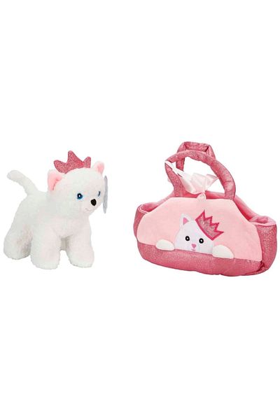Sunman Children's Plush Cat Dog with Carry Bag 20 cm