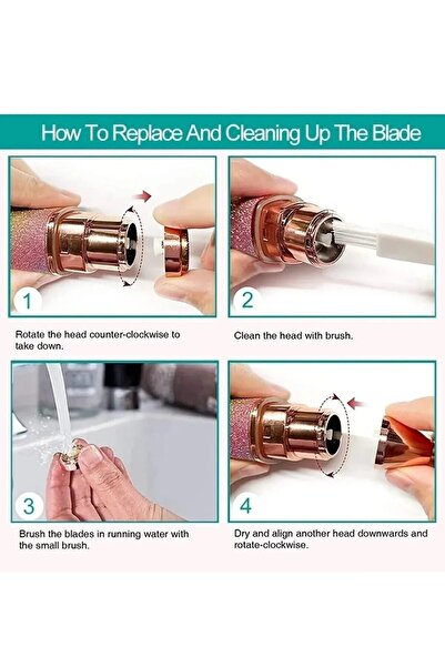 İBOVİA Simli Yüz ve Kaş Epilatörü – 2 Başlıklı Tüy Alma, Kaş, Bıyık, Yüz Epilasyon Makinesi