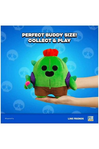 TOYFEST مجسم قطيفة مخملية ناعمة من Brawl Stars - Spike The Cactus - 20 سم