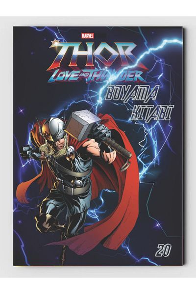 ZNC Carte de colorat Thor (20 pagini complete), (+1 autocolant pentru pagini)