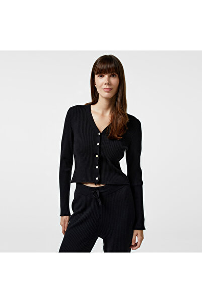 Nautica Kadın Siyah Slim Fit Hırka