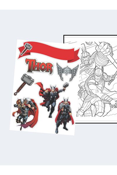 ZNC Carte de colorat Thor (20 pagini complete), (+1 autocolant pentru pagini)