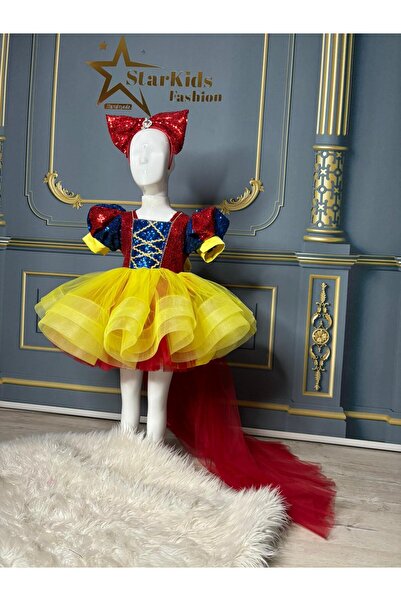 shop Pamuk Prenses Kostümü Parti Doğumgünü Konsept Midi Boy Katkat Tak Çıkar Kuyruklu Saç Aksesuarı Dahil