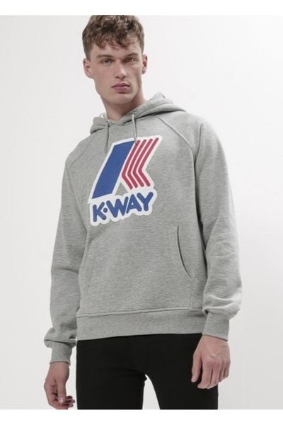 K-Way Sean French Terry Macro Logo Hooded Sweatshirt
