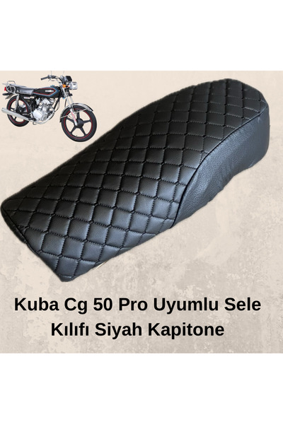 ncotodizayn Kuba Cg 50 Pro - Motorcycle Seat Cover, Simple Black, Compatible ...