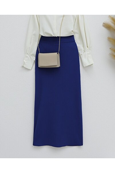 Modamorfo Importált krepp tollszoknya - Indigo