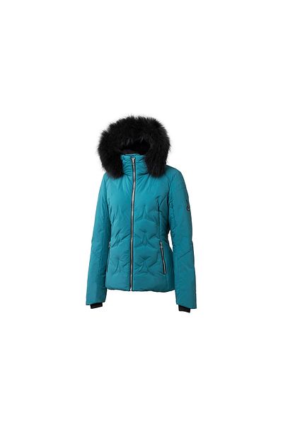 Phenix Women's Ski Jacket Rose Fur Turquoise Women's Ski Jacket Es782Ot56R