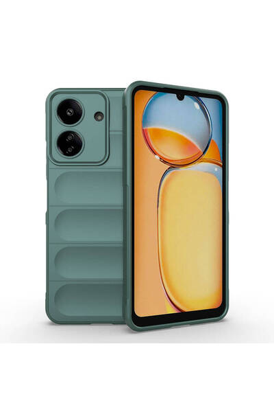 Ahlttiba حافظة متوافقة مع هاتف Xiaomi Redmi 13C غطاء سيليكون عرقي مع تصميم سط...