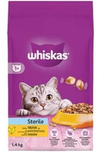 Whiskas Tavuklu Kısırlaştırılmış Kedi Maması 1.4 Kg