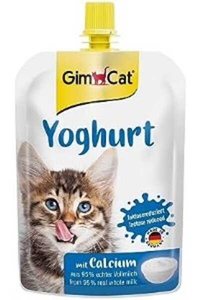 Gimcat Yoğurt Kediler İçin Tamamlayıcı Mama, Zengin Protein, Sindirime Yardımcı 150 g
