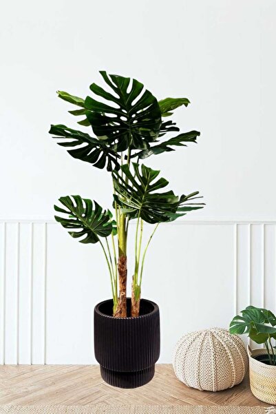 MAKİ DEKOR Yapay Ağaç Saksılı Monstera 170cm 11 Yapraklı Iç Mekan Bitkisi