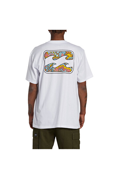 BİLLABONG Crayon Wave Tees Men's White T-Shirt Men T-Shirt Abyzt02255