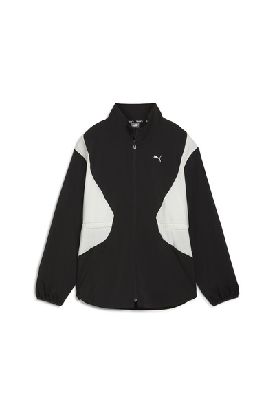 Puma Training Woven - Long Kadın Siyah Koşu Ceketi KADIN KOŞU CEKETİ 52577401