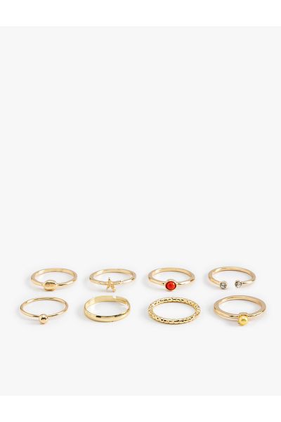 Koton Set of 8 Steel Blended Rings