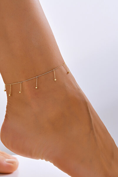 MOOM MÜCEVHERAT 14 Ayar Altın Top Sallantılı Halhal