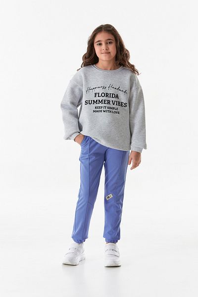 Fulla Moda Κοριτσίστικο παντελόνι Jogger με ελαστική μέση και διπλή τσέπη