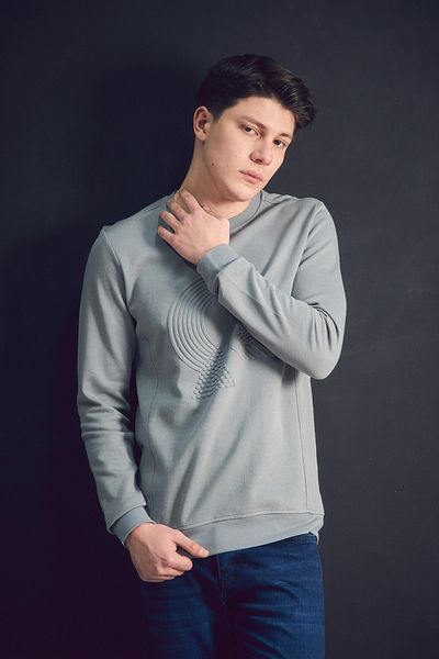 Fulla Moda Φούτερ με ανάγλυφο σχέδιο με λαιμόκοψη