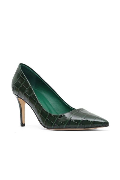 Bueno Shoes Pantofi cu toc pentru femei Crocodile verde 30wg22560