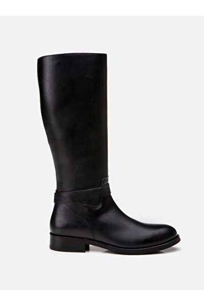 Su Espadril Hooper Siyah Kadın Deri Çizme