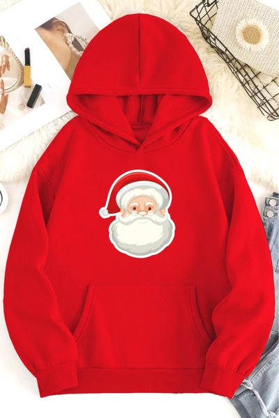 MODAVİBE Φούτερ με κουκούλα με θέμα τα Χριστούγεννα - Χιονάνθρωπος, με σχέδιο...