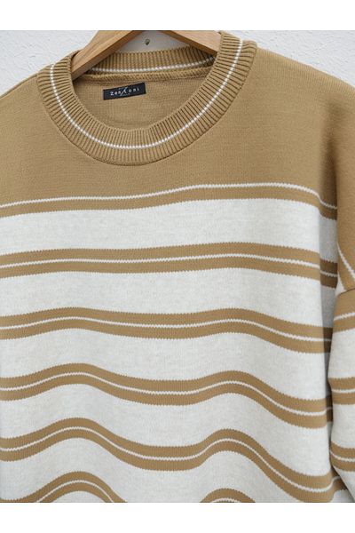 Modamorfo Πλεκτό τουνίκ Mink Casual Crew Neck