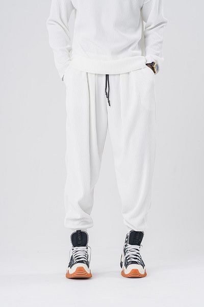 go gang own Πλισέ χαλαρό Shalwar με ραβδωτή μέση και ελαστικό πόδι