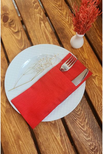 ALTINPAMUK Red Gold Fork Spoon Knife Case - 2-Piece Table Serving Christmas Set