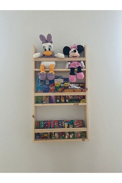 ÇağlaDesign مكتبة خشبية لغرفة الاطفال مونتيسوري 90*50*10 سم