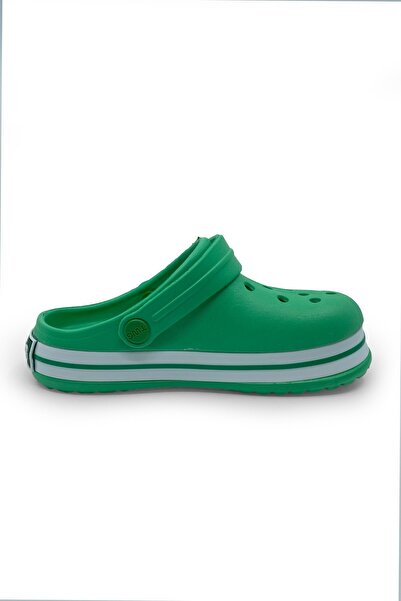 Evojean Yeşil Anatomik Ortopedik Sabo Comfort Unisex Çocuk Terlik & Sandalet