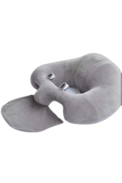 Shal&Shal Baby Sitting Support Cushion Gray Fleece Fabric