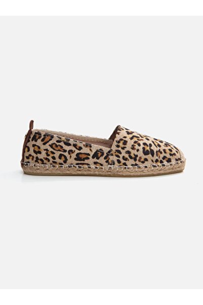 Su Espadril Tenny Leopar Kadın Düz Espadril