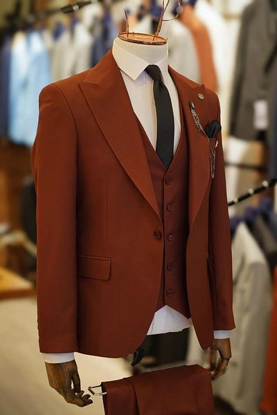 Guild Maribor Slim Fit fahéj színű öltöny