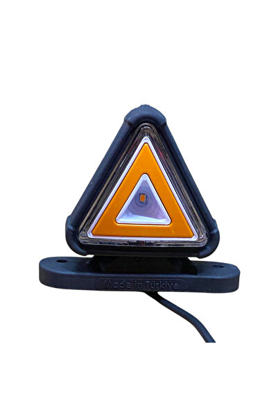 POLATLI OTO AKSESUAR Üçgen Büyük Boy Takoz Lamba Sarı - Kırmızı  12V - 24V ( ...