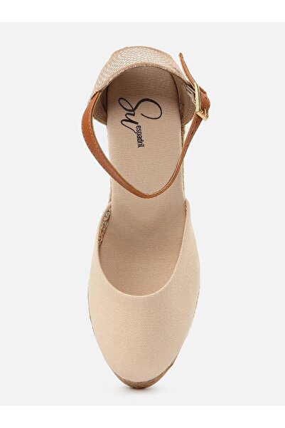 Su Espadril Kate Ekru Kadın Dolgu Topuklu Espadril