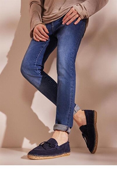 Su Espadril Carlo Lacivert Erkek Süet Espadril