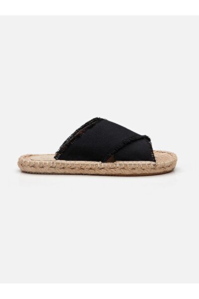 Su Espadril Kimo Siyah Kadın Espadril Terlik
