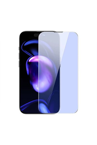Ally iPhone 15 Pro Full Koruma Anti Mavi Isik Tempered Cam Ekran Koruyucu 2 A...