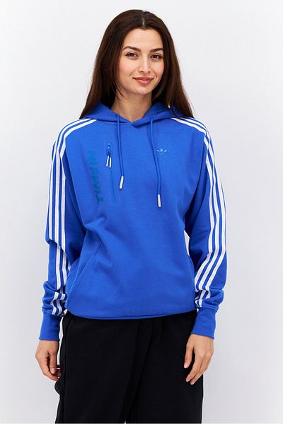 adidas Women Sportswear Fit Long Sleeves Outdoor Hoodie, Blue