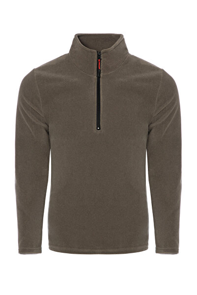 BLUETIFUL Унисекс черно поло с голям размер - свободна кройка, ветроустойчиво, с половин цип