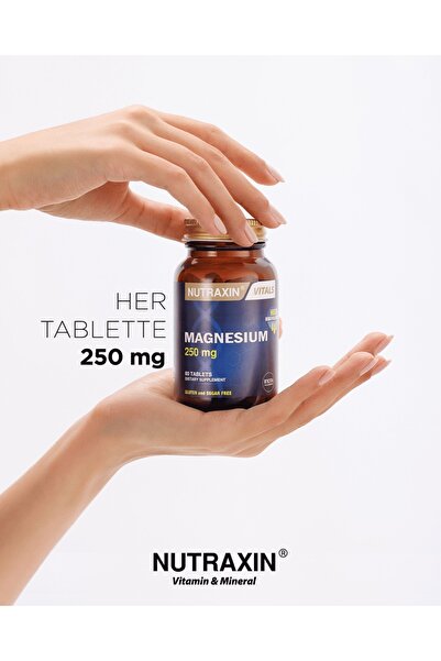 Nutraxin Magnezyum Sitrat İçeren Takviye Edici Gıda 60 Tablet + 100ml Jel Hediye
