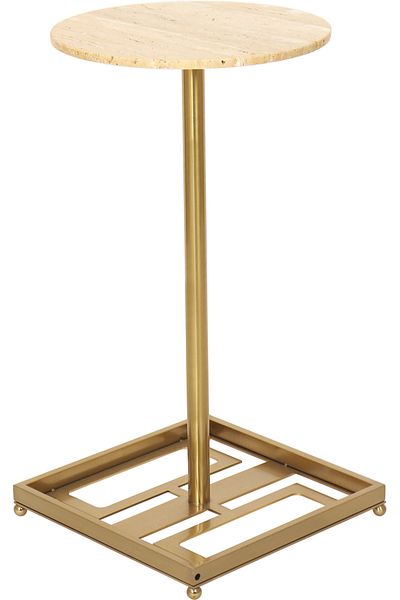 Areka Gold Service Table With Granite Surface