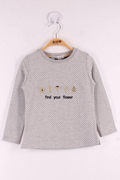 Toontoy Summer Embroidered Girl's T-shirt - Polka Dots