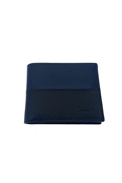 Pierre Cardin Navy Blue Genuine Leather Slim Model Men's Wallet