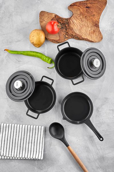Taç Pro Mini 5 Piece Cast Pot Set