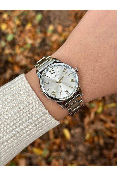 Homies Women's Wristwatch Silver Color Steel Cord