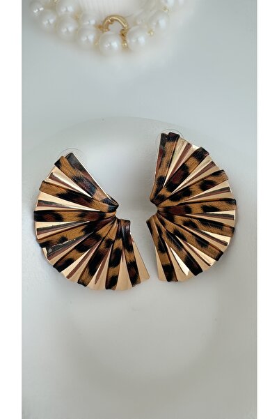 Vi store Leopar Yelpaze Küpe